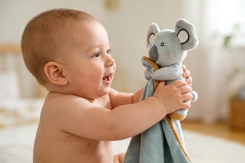 Image of CREVENT Cozy Plush Baby Security Blanket, Soft Animal Lovey for Baby Girls and Boys, Comfort Blanket, Birthday Gift - Kaola