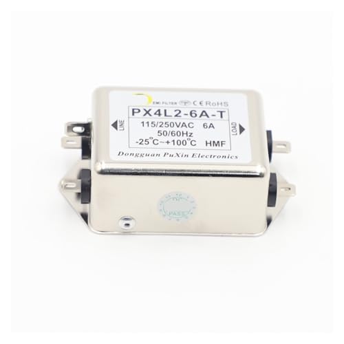 Filtre anti-interférence PX4L2-6A-T monophasé double étage AC