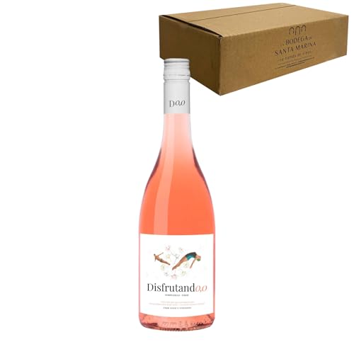 Disfrutando 0.0 Sin Alcohol - Vino Rosado - Sabor refrescante y colorido - Para disfrutar con los tuyos - 75cl