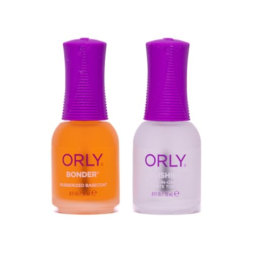 ORLY Bonder Basecoat & Polishield Topcoat Duo | Long-Lasting Nail Varnish Base & Topcoat Set | Chip-Resistant, Quick-Dry Formulas | Vegan Nail Care (18ml x 2)