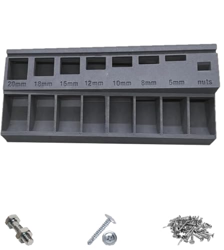 M3 Bolt Sorter Tray with 7 Measuring Slots (Grey)