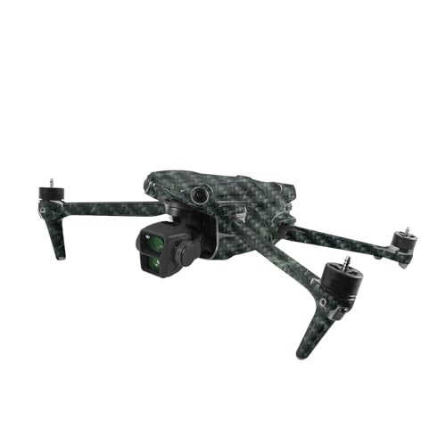 Image of MightySkins Carbon Fiber Skin Compatible with DJI Air 3 - Green Marble | Protective, Durable Textured Carbon Fiber Finish | Easy to Apply