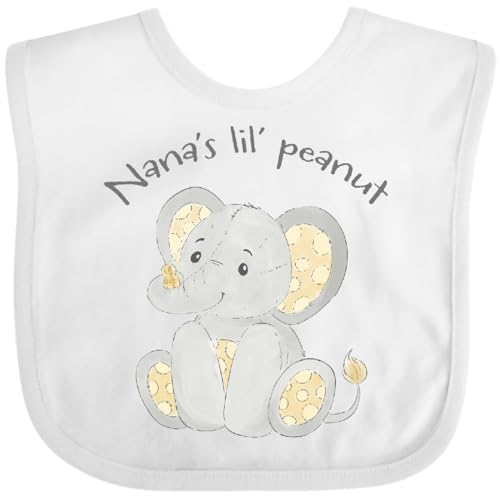 inktastic Nana's Lil' Peanut Polka Dot Elephant Baby Bib - Main Image
