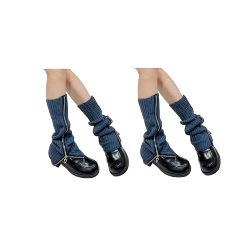 Image of Leg Warmer Personalized Warmth Zipper Knitted Leg Socks Y2K Cool Spicy Girls' Calf Cover