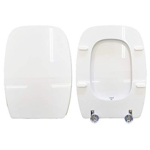 Copriwater Emilia Vavid compatibile legno rivestito in resina poliestere bianco