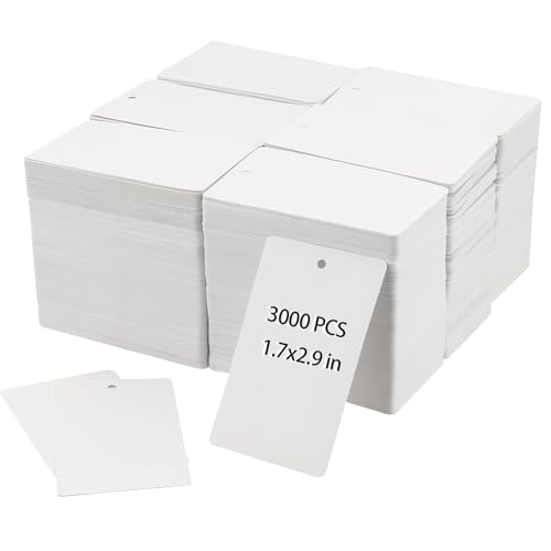 Étiquettes de prix en papier blanc de 4,3 x 7,3 cm prêtes à suspendre JOIKIT