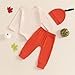 FYBITBO Newborn Baby Boy Girl Halloween Outfit Cutest Pumpkin in The Patch Long Sleeve Romper Pants Set Coming Home Clothes (Cutest Pumpkin in the Patch, 3-6 Months)