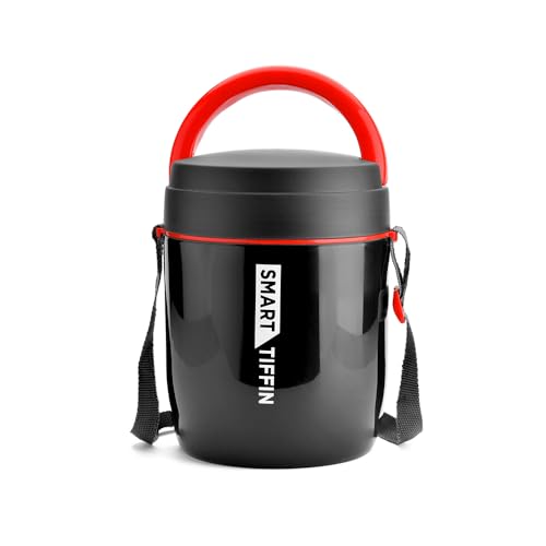 Image of Asian Plastowares - Tiffin Carrier 3 | Insulated Lunch Box | Compact | 3 Containers | Lunch Box for Adult | Leak-Proof | Ideal for Office or School | Black