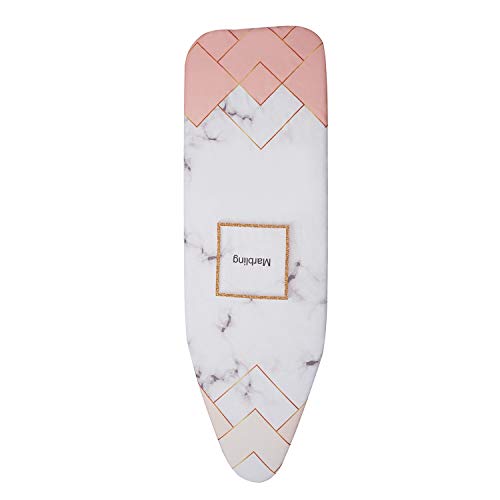 Yuikome 140x49CM Marmoleado Tejido Tabla de Planchar Cubierta Protectora Prensa Plegable de Hierro para Planchar Protector de Tela Proteger Ropa Delicada FáCil de Montar 2