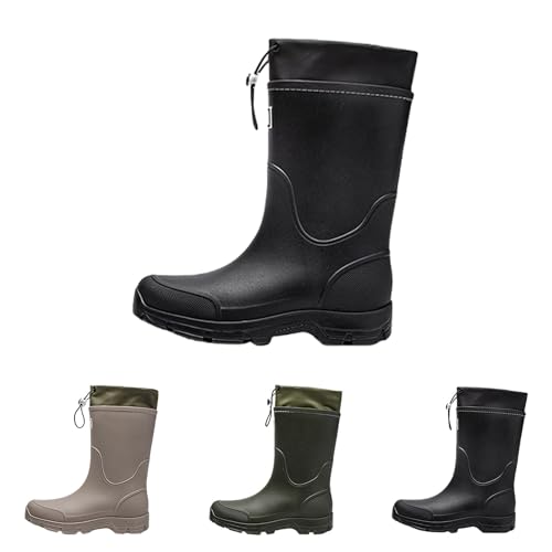 Bottes de pluie homme avec cordon de serrage réglable