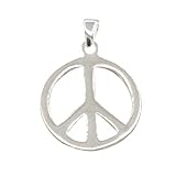 peace ohrstecker silber Länge ohne Öse ca 2,1 cm Bella Carina unisex Anhänger Peace Zeichen 2,1 cm 925 Sterling Silber