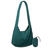 [TAVARAT] ノマドスリング 【グシャッと小さく】 サブバッグ エコバッグ 斜め掛け 軽量 肩掛け 折り畳み ショルダーバッグ メンズ (ブルーグリーン)