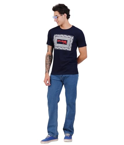 Image of Men's Super Combed Cotton Round Neck Half Sleeve T-Shirt | Soft Breathable Cotton Fabric | Stylish Comfortable Wearfor Men | Quality Regular Fit