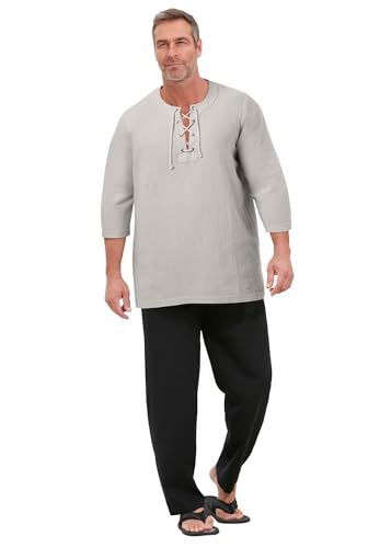 KingSize Men's Big & Tall Gauze Lace-Up Shirt