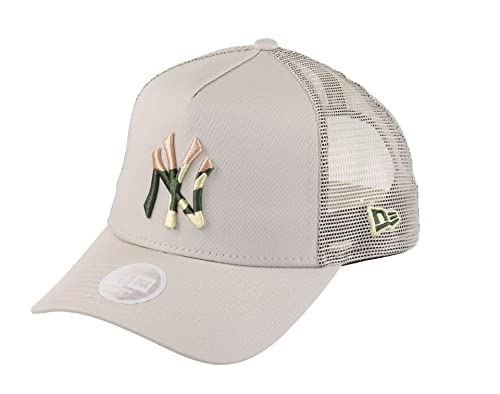 New Era New York Yankees Stone MLB Camo Infill A-Frame Adjustable Women Trucker Cap