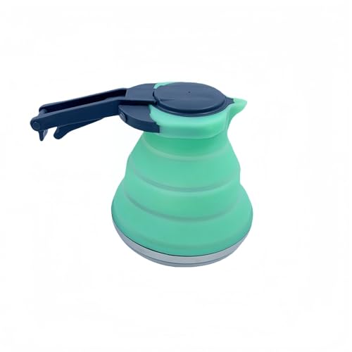 折りたたみやかん 1.5L | 直火・IH対応のキャンプケトル | 直径16cm 高さ16cm 折り畳み時高さ約6cm 重量約395g | シリコーン・PCTG・304ステンレス・PA66ハンドル | V字注ぎ口 半透明フタ 目盛り付き 携行しやすい |