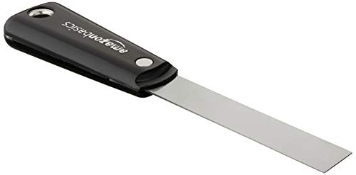 Amazon Basics Stiff Nylon Handle Putty Knife, 3/4", One Pack, Black/Silver #TOP3
