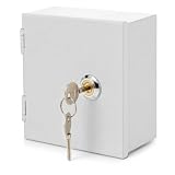 Baluue Caja para Enchufe con Cerradura de Acero Inoxidable Antirrobo, Protector de Interruptor para Pared y Jardín