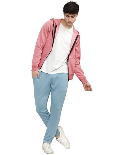 Image of EYEBOGLER Mens Hooded Neck Full Sleeves Regular Fit Solid Jacket
