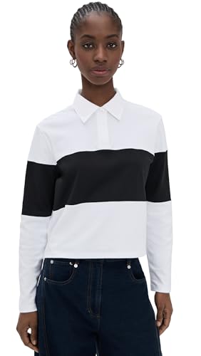 Theory Women's Crop Rugby Striped Tee
