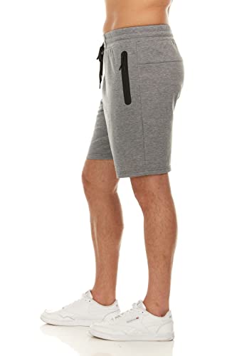 PURE CHAMP Mens 3 Pk French Terry Cotton Casual Gym Shorts for Men Athletic Workout Training Sweat Shorts with Zipper Pocket4