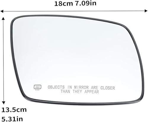 Vidrio calefactado retrovisor exterior con acabado de precisión para automóvil 2