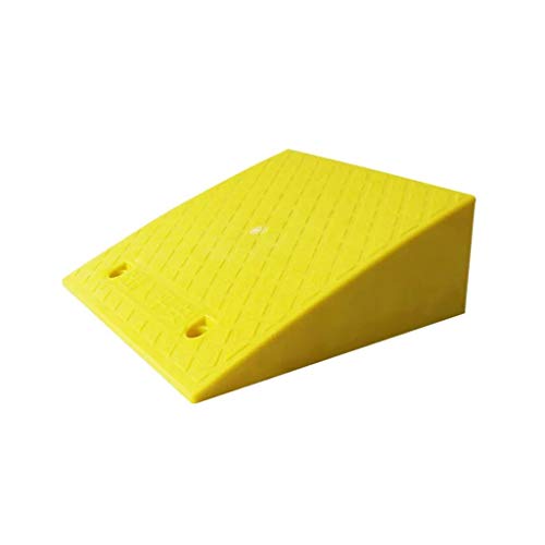 AOQUEVX Rampas de umbral, rampas de plástico, rampas de Subida para carritos de jardín, rampas de umbral para Puertas familiares/amarillo/49 * 49 * 19 cm