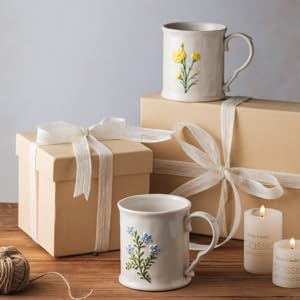 Amazon.com | DELIGHTS GALORE 2 Pack Floral Ceramic Coffee Mugs - Yellow and  Blue Flowers, Hand-Painted, Microwave & Dishwasher Safe, Ideal for  Cappuccino, Tea, Hot Chocolate: Coffee Cups & Mugs