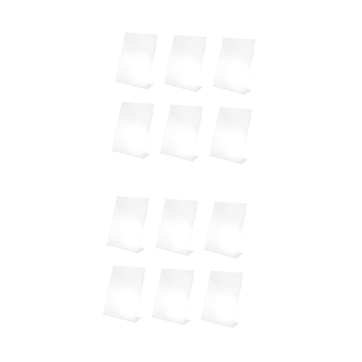 PartyKindom 2 Sätze Schreibtischschild Etikettenhalter Für Den Einzelhandel Schilderhalter in L-form Preisschildhalter L-förmiger Ausstellungsstand Acryl Transparent 6 Stück * 2