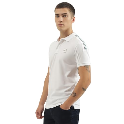 Image of United Colors of Benetton Regular Fit Polo Neck Solid T-Shirts