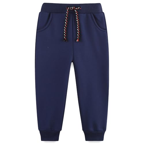 3 Pack Boy's and Girl's Fleece Pull on Jogger Sweatpant with Pockets and Drawstring 2-13 Years - Image 4