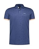 New Zealand Auckland Polo para hombre, 55% algodón, 45% poliéster, estampado decorativo, azul marino o azul marino, azul marino, L