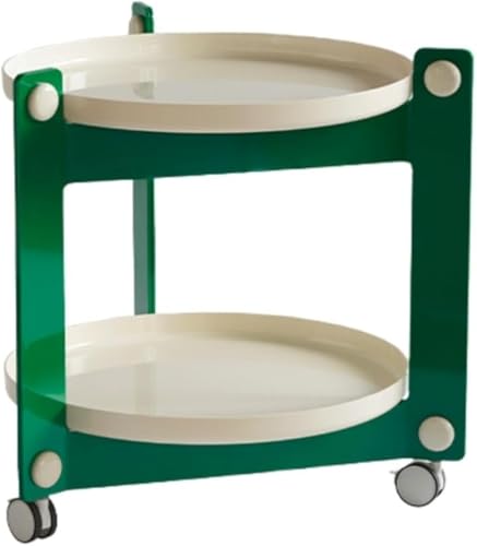 Xiraivke キャスター付き 収納カート コーヒーテーブル兼用 取り外し可能 収納パネル付き コンパクト二層サイドテーブル