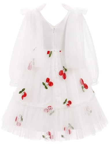 Toddler Girl Birthday Dress Floral Confetti Birthday Princess Dress Ruffle Sleeve Boho Cake Smash Photo Shoot Outfit2