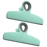 GLEAVI 2個シーリングクリップ プラスチック製 食品用 スナック保存 カラフル 簡易デザイン 軽量 壁掛け可能 耐久性のある とステンレス素材