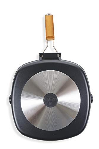 Poêle à griller pour placard encombré grâce au manche en bois pliant - 5