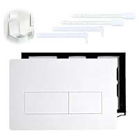 WC Drückerplatte,1 Stück Betätigungsplatte WC,Drückerplatte Kompatibel mit Geberit Duofix Sigma 01, 20, 30, 50, UP300, UP320C Betätigungsplatte für 2 Mengenspülung,Fehlerfreie Anpassung(Weiß)