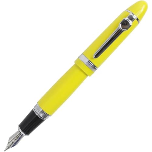Stylo cadeau de papeterie KLVN grand baril jaune idéal pour offrir avec son étui