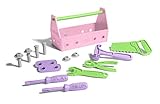 Green Toys Tool Set, Pink 4C - 15 Piece Pretend Play, Motor Skills, Language & Communication Kids Role Play Toy. No BPA, phthalates, PVC. Dishwasher Safe, Recycled Plastic, Made in USA.