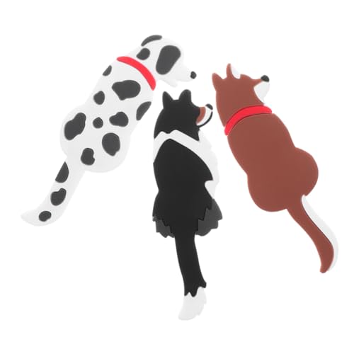 LOLIPPYY 3個 磁性フック 動物形状シリコンマグネット フック 強力吸着 家具保護 キッチン ロッカー収納用 落下防止 簡単移動可能