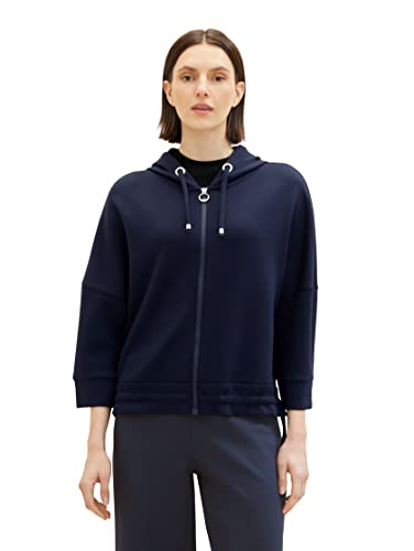 TOM TAILOR Damen Sweatjacke mit Kapuze