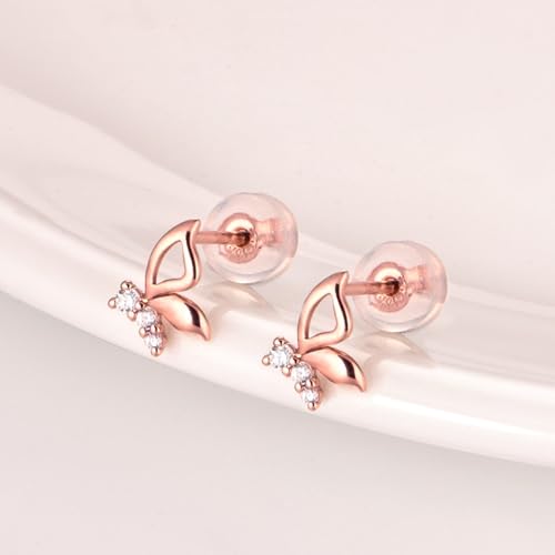 Boucles d'oreilles Papillon en Or avec Moissanite pour Bijoux de Mariage - 3