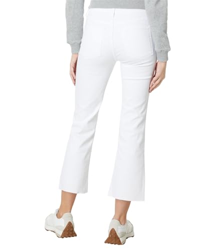 KUT from the Kloth Women's Kelsey High-Rise Ankle Flare with Raw Hem in Optic White2