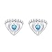 Fuß Ohrstecker 925 Sterling Silber Babyfüße Ohrringe Herz Ohrstecker Zirkonia Schmuck Geschenke Geburtstagsgeschenke für Damen Mädchen