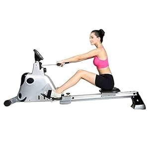 Rowing Machine Foldable Rowing Machine Indoor Home Rower Magnetic Rowing Machine LCD Monitor and 8-Level Resistance Adjustment Ideal for Fitness Men and Women