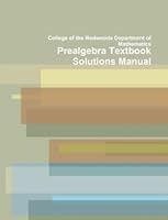 Prealgebra Textbook Solutions Manual B004LJYU8Y Book Cover