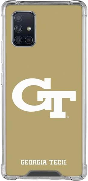 Skinit Clear Phone Case Compatible with Galaxy A71 5G - Officially Licensed Georgia Institute of Technology Gold GT Design