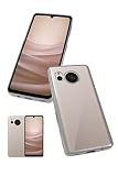 シズカウィル AQUOS sense7 クリアケース SH-53C SHG10 ケース カバー サイドメッキ加工 クリア ケース シルバー×クリア 1個入り
