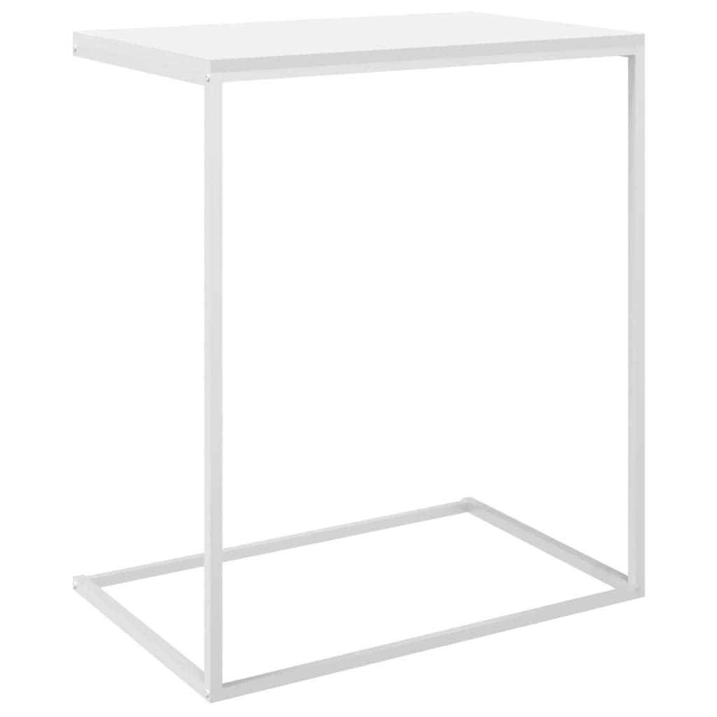 Tavolino bianco, 55 x 35 x 66 cm, in legno di legno, per soggiorno, casa, ufficio