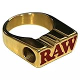 gb GB THE GREEN BRAND RAW | Anillo 24K - Parafernalia RAW Sujeta Cigarillos - Talla 6